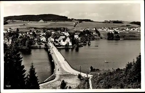 Ak Saalburg Ebersdorf in Thüringen, Am Stausee der Saaletalsperre