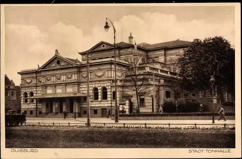 Ak Duisburg im Ruhrgebiet, Städt. Tonhalle, Außenansicht