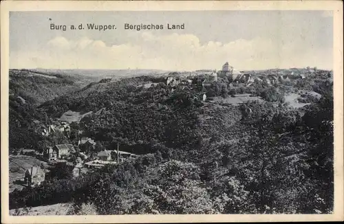 Ak Burg an der Wupper Solingen, Bergisches Land, Panorama