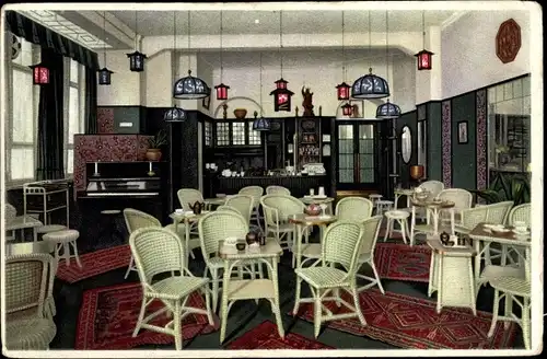 Ak Stuttgart in Württemberg, Regina Teestube, Innenansicht, Königstraße 35