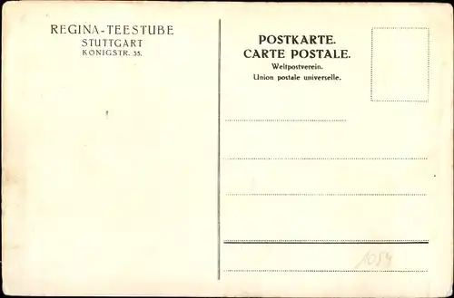 Ak Stuttgart in Württemberg, Regina Teestube, Innenansicht, Königstraße 35