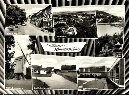 Ak Kommern Mechernich in der Eifel, Freilichtmuseum, Schullandheim, Am See, Kirchberg