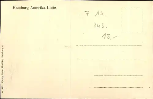 Ak Dampfer der HAPAG, Promenadendeck