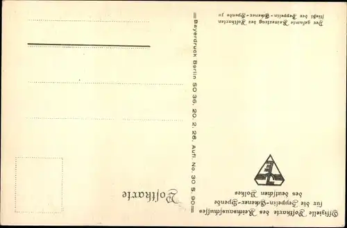 Künstler Ak Amtsberg, Otto, Ein Deutscher Zeppelin, Eckener Spende, Luftschiff, Industrieanlagen