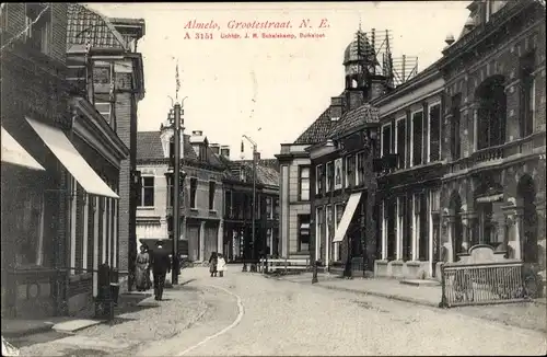 Ak Almelo Overijssel Niederlande, Grootestraat, N. E.