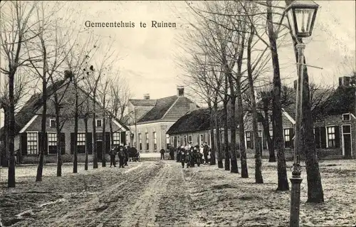 Ak Ruinen Drenthe Niederlande, Gemeentehuis