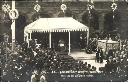 Ak Wien, XXIII. Eucharistischer Kongress 1912, Empfang des Päpstlichen Legaten