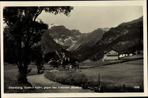 Ak Obernberg am Brenner in Tirol, Gasthof Spörr gegen den Tribulaun