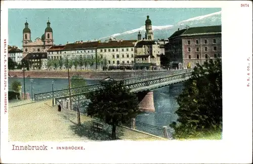 Ak Innsbruck in Tirol, Innbrücke
