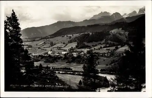 Ak Werfen in Salzburg, Ort gegen Hochkönig