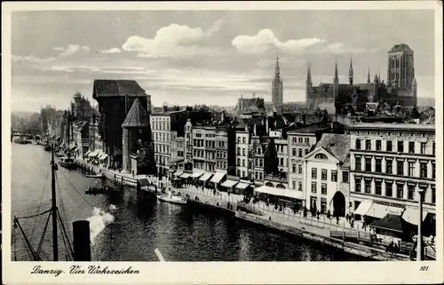 Ak Gdańsk Danzig, Vier Wahrzeichen