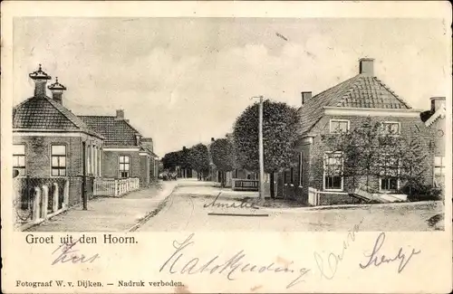 Ak Den Hoorn Groningen, Straßenpartie
