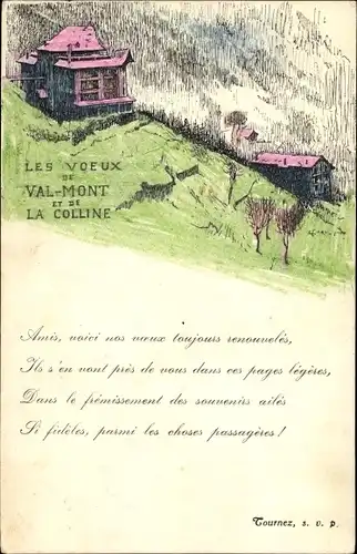Künstler Ak Valmont Seine Maritime, Les Voeux de Valmont et de la Colline