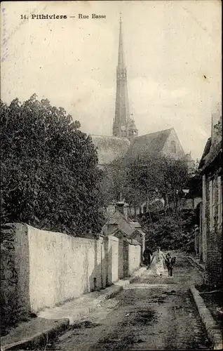 Ak Pithiviers Loiret, Rue Basse