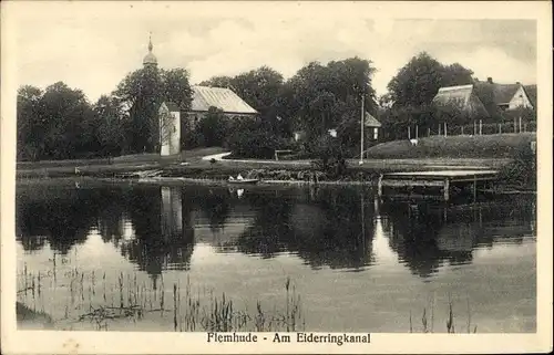 Ak Flemhude Quarnbek in Schleswig Holstein, Am Eiderringkanal