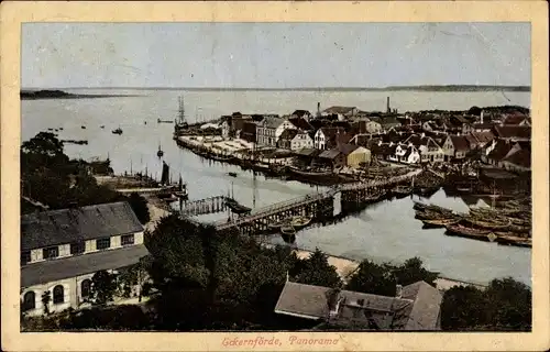 Ak Ostseebad Eckernförde, Panorama