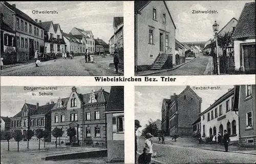 Ak Wiebelskirchen Neunkirchen im Saarland, Ottweilerstraße, Ziehwaldstraße, Bürgermeisterei, Schule