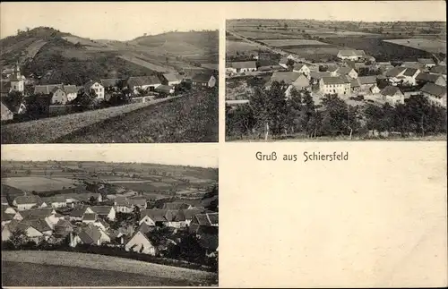 Ak Schiersfeld in der Pfalz, Panorama, Teilansichten