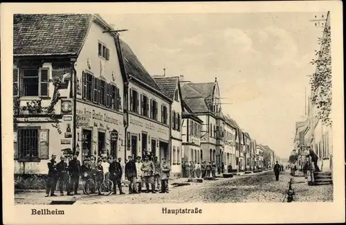 Ak Bellheim in der Pfalz,  Hauptstraße, Kolonialwarenhandlung