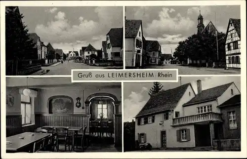 Ak Leimersheim in der Pfalz, Gasthaus zum Lamm, Straßenpartien