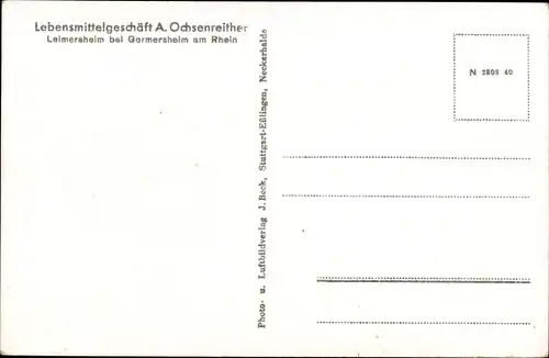 Ak Leimersheim in der Pfalz, Straßenpartien, Lebensmittelgeschäft