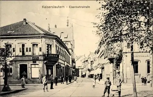 Ak Kaiserslautern in der Pfalz, Eisenbahnstraße, Geschäft Arminia