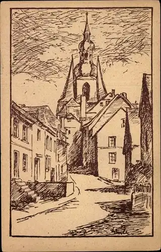 Künstler Ak St. Wendel in Saarland, Straßenpartie