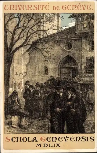 Studentika Ak Genève Genf Stadt, Université de Geneve, Gelehrte, Schola Genevensis MDLIX