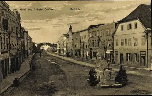 Ak Altheim in Oberösterreich, Marktplatz