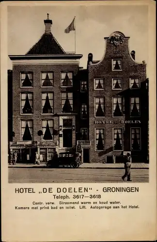 Ak Groningen Niederlande, Hotel De Doelen