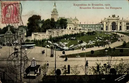 Ak Kermesse Bruxelles Brüssel, Exposition 1910, Weltausstellung, Remparts