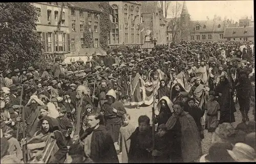 Ak Bruges Brügge Flandern Westflandern, Procession du St. Sang, La Presentation au Temple