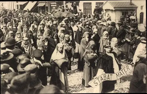 Ak Bruges Brügge Flandern Westflandern, Procession du St. Sang, Stabat Mater