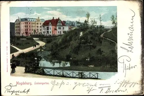 Ak Magdeburg an der Elbe, Luisengarten