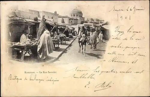 Ak Kairouan Tunesien, La Rue Saussier