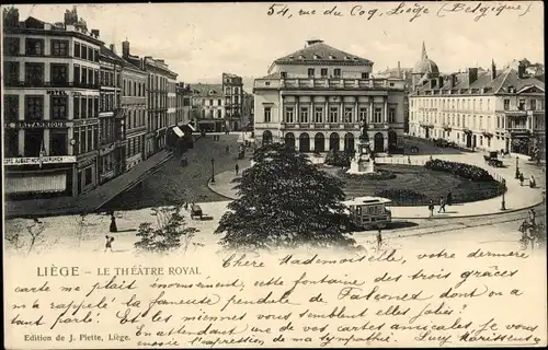 Ak Liège Lüttich Wallonien, Le Theatre Royal