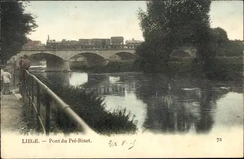 Ak Liège Lüttich Wallonien, Pont du Pre-Binet