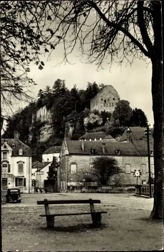 Ak Larochette Fels Luxemburg, Vue sur les ruines du château