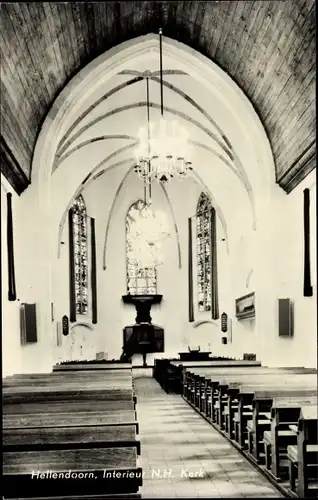 Ak Hellendoorn Overijssel, Interieur N.H. Kerk