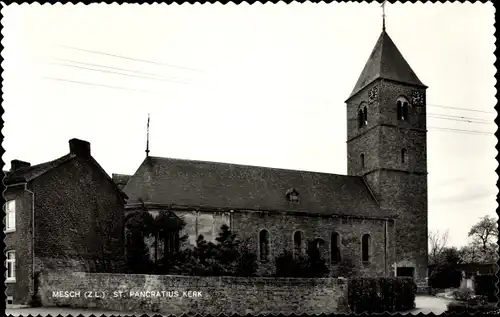 Ak Mesch Eijsden Margraten Limburg Niederlande, St. Pancratius Kerk