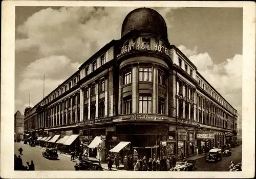 Ak Berlin Mitte, Central Hotel, Friedrichstraße, Café Bauer, Diana Bar, Am Bahnhof