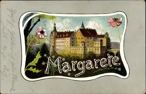 Buchstaben Ak Vorname Margarete, Schloss