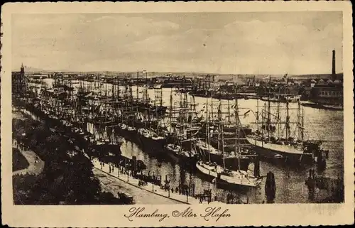 Ak Hamburg, Alter Hafen