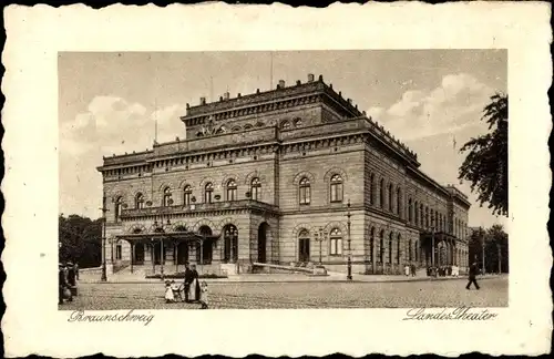 Ak Braunschweig in Niedersachsen, Landestheater, Außenansicht