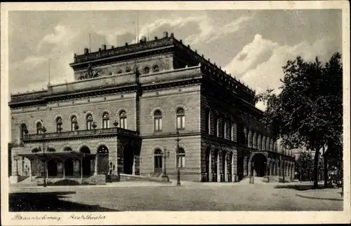 Ak Braunschweig in Niedersachsen, Staatstheater, Landestheater, Außenansicht