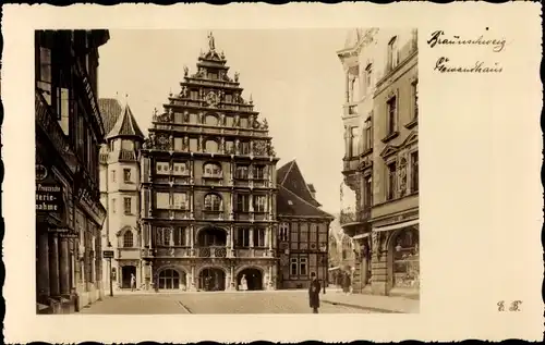 Ak Braunschweig in Niedersachsen, Gewandhaus, Außenansicht, Geschäfte