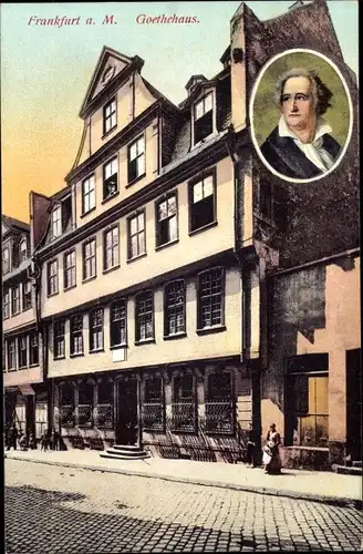 Ak Frankfurt am Main, Geburtshaus von Goethe, Portrait