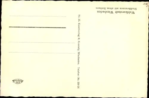 Ak Wiesbaden in Hessen, Stadtbrunnen mit altem Rathaus, Winter