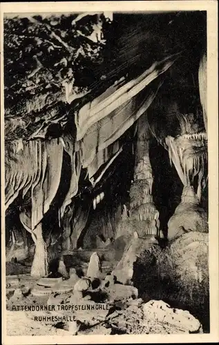 Ak Attendorn, Tropfsteinhöhle, Ruhmeshalle