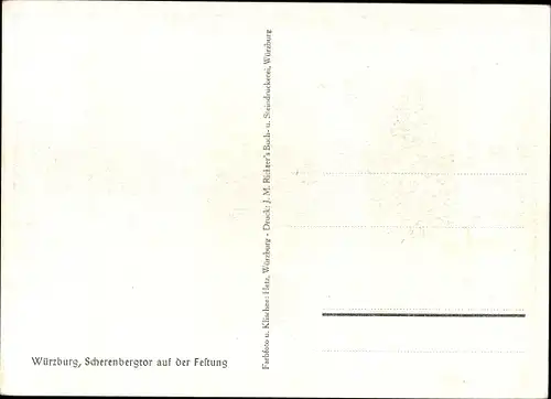 Ak Würzburg am Main Unterfranken, Scherenbergertor auf der Festung